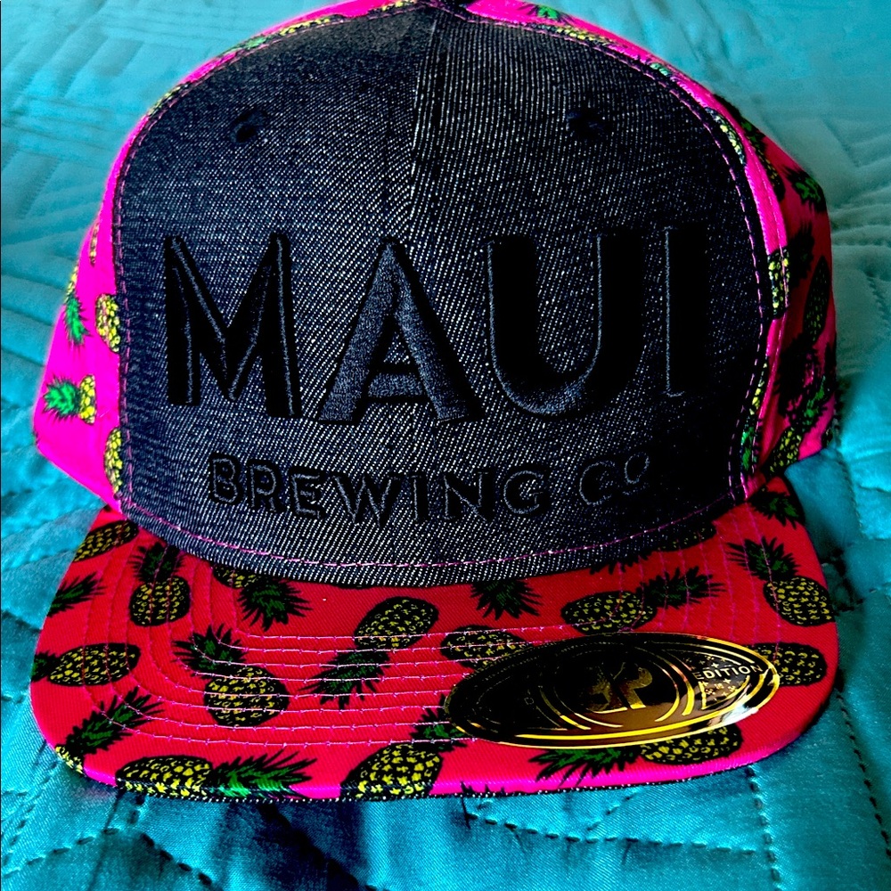Maui Brewing Co. Pink and Black Pineapple Cap